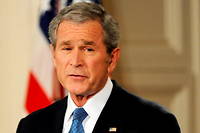 Le président américain George W. Bush en 2009 à la Maison-Blanche.
