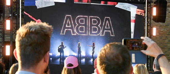 Lors de l'evenement << ABBA Voyage >> a Berlin, le 2 septembre.
