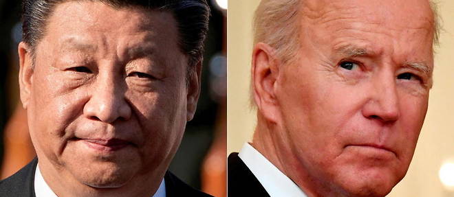 Xi Jinping et Joe Biden.
