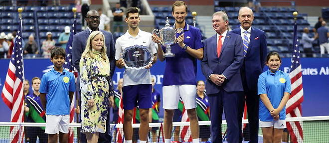 Daniil Medvedev s'est impose face a Novak Djokovic en finale de l'US Open, a New York, ce dimanche.
