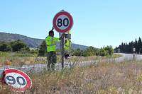 80 ou 90 km/h, les départements sont les plus qualifiés pour apprécier les situations locales, ici à Salses-le-Chateau en juin 2018.
