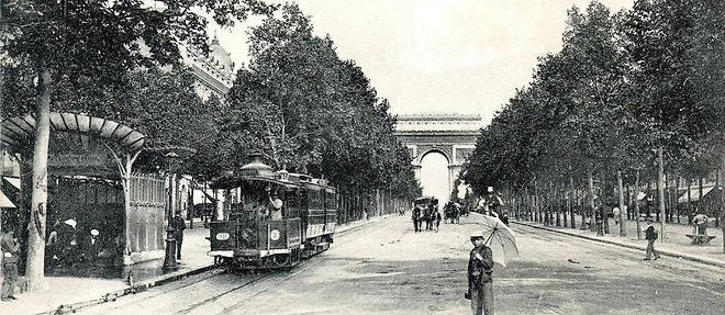 Il y aurait eu, dans le temps, avenue de la Grande-Armee, une station de metro prenommee Obligado... Ici, en 1905.
