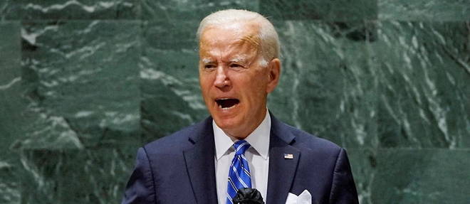Joe Biden lors de la 76e session des Nations unies, le 21 septembre.
