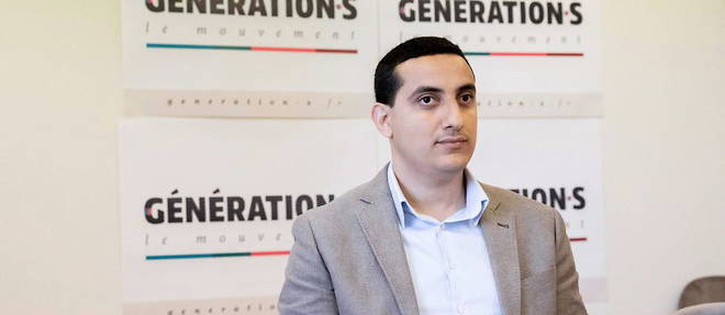 Ali Rabeh lors d'une conference de presse Generations.s a Paris, le 18 mai 2018. 

