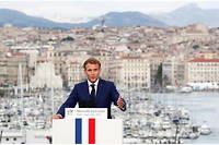 Emmanuel Macron de retour &agrave; Marseille pour un premier point d&rsquo;&eacute;tape