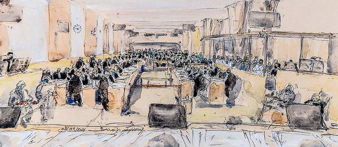 Vue de la cour d'assises a l'ouverture du proces des attentats du 13 novembre 2015, le 8 septembre.
