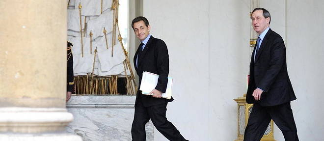 Nicolas Sarkozy et Claude Gueant a l'Elysee en 2011.
