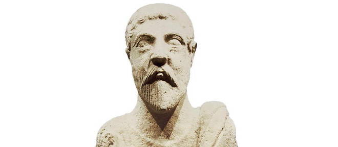 Statuette representant l'adorateur d'un dieu d'une region de l'Empire parthe (247 av. J.-C.-224 ap. J.-C.), situe a l'ouest de l'Iran actuel. Calcaire, milieu du Ier siecle apres J.-C.
