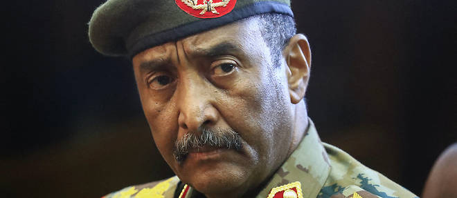 Le chef de l'armee soudanaise, Abdel Fattah al-Burhan, a tenu une conference de presse ce 26 octobre 2021 a Khartoum, au lendemain de son coup d'Etat. 
