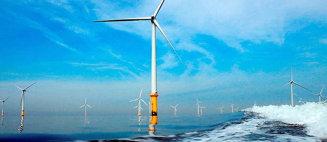 Liverpool Bay offshore vindpark.  Britene har allerede plantet 2300 propellaksler i det skotske og britiske hav.