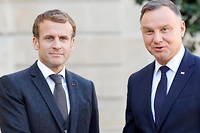 Pologne&nbsp;: Emmanuel Macron a rencontr&eacute; le pr&eacute;sident&nbsp;Andrzej Duda
