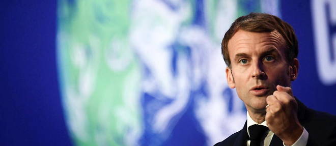 Emmanuel Macron s'est exprime hier a Glasgow, au premier jour de la 26e conference des Nations unies sur le climat.
