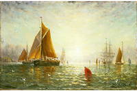  <<   A Brixham Trawler >>, par William Adolphus Knell.
