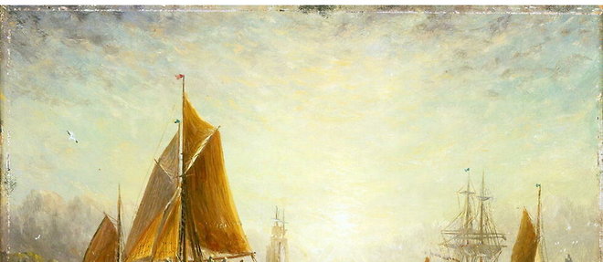  «   A Brixham Trawler », par William Adolphus Knell.
