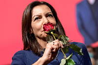 Anne Hidalgo, la candidate socialiste en meeting a Lille, le 23 octobre 2021.

