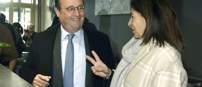 Dans son fief de Tulle, Hollande "passe le temoin" a la candidate Hidalgo