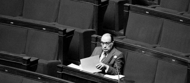 Francois Mitterrand en 1980 a l'Assemblee nationale.
