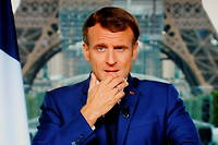 Emmanuel Macron lors de son allocution du 12 juillet.
