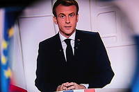 Emmanuel Macron lors de son allocution du 9 novembre.
