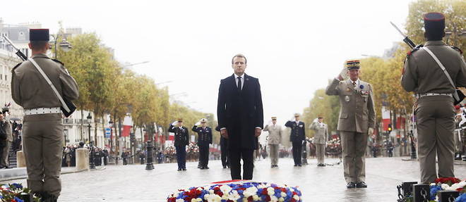 Emmanuel Macron va prononcer un discours en hommage aux Compagnons et a l'Ordre de la Liberation, sous l'Arc de Triomphe. (Photo d'illustration).
