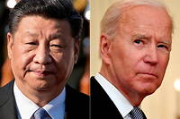 Xi Jinping et Joe Biden.

