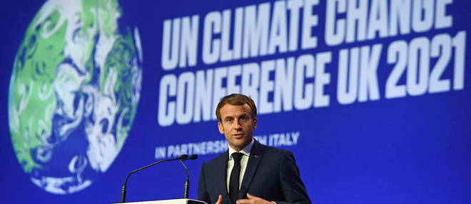 Le president Emmanuel Macron s'est felicite de la COP26, tout en pointant certains regrets. 

