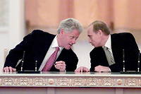 Bill Clinton et Vladimir Poutine le 4 juin 2000 à Moscou.
