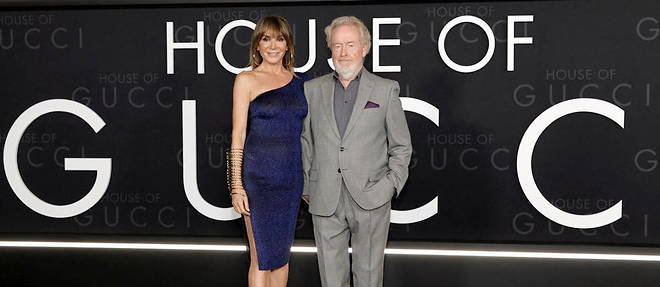 Giannina Facio et Ridley Scott, a la premiere a Los Angeles de Gucci de Ridley Scott. 
