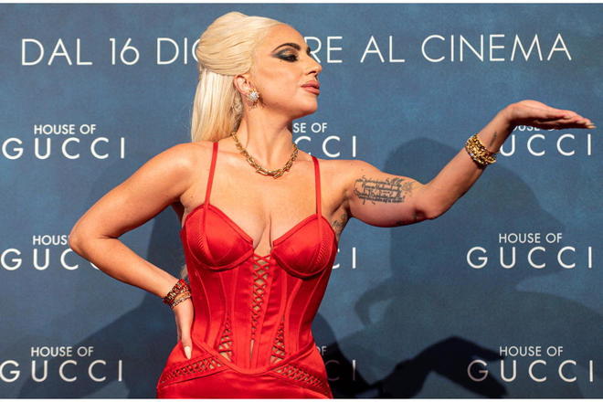 Lady Gaga à la première du film à Milan, le 13 novembre 2021
 ©  PIERO CRUCIATTI / AFP