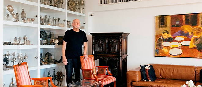 William Gross dans son appartement de Tel-Aviv, le 12 novembre.