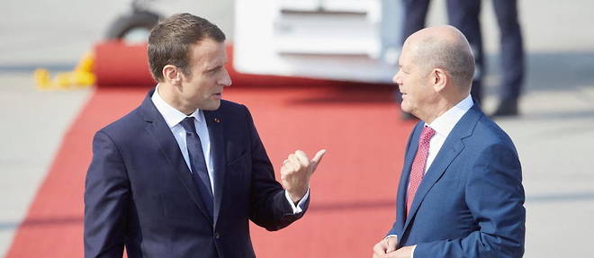 Emmanuel Macron et Olaf Scholz en 2017.
