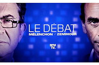 Debat entre Jean-Luc Melenchon et Eric Zemmour, le 23 septembre.

