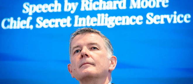 Richard Moore, actuel directeur du Secret Intelligence Service (MI6) britannique, le 30 novembre 2021 a Londres.
