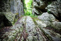 Sur l’axe qui menait, au Moyen Âge, de l’Italie du Nord aux Flandres, le passage de Chalamont, dans le Doub, creusé dans la roche, est situé sur le tracé d’une antique voie celtique puis romaine.
