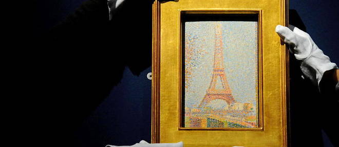<< La Tour Eiffel >>, de Georges Seurat, au Schirn Art Hall de Francfort (Allemagne).
