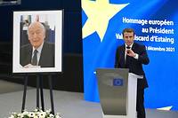 L'hommage de Macron et des dirigeants de l'UE &agrave; Giscard d'Estaing, &quot;grand capitaine&quot; de l'Europe