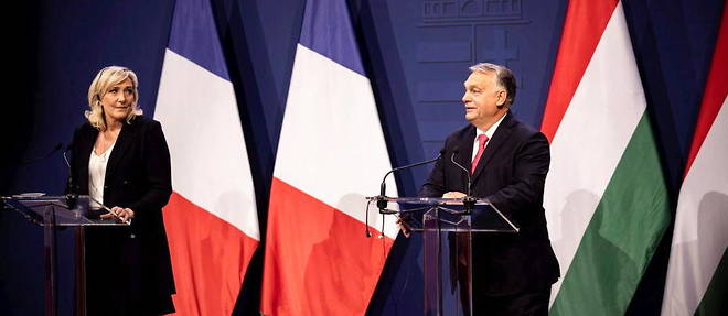 Marine Le Pen aux cotes de Viktor Orban en octobre dernier, en Hongrie. 
