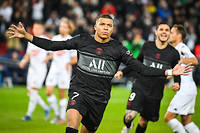 Le PSG et Kylian Mbappé le 15 octobre 2021 lors du match contre Angers.
