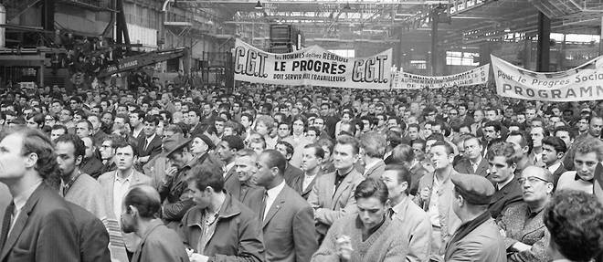 Lorsque les employes verront que l'electrique menace directement leurs emplois, on pourra redouter une casse sociale et des manifestations d'ampleur, comme ici chez Renault, en mai 1968.
