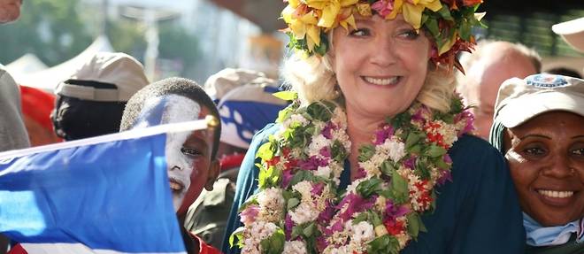 Marine Le Pen promet de ramener "l'esperance" a Mayotte