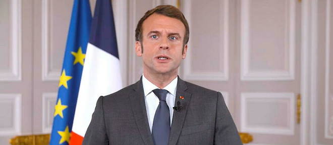 Emmanuel Macron lors de son discours aux forces armees, vendredi 24 decembre.
