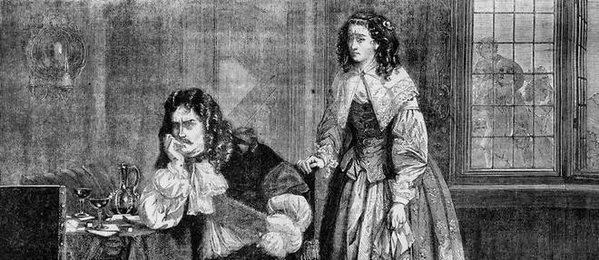 Moliere (1622-1673) et sa femme Armande Bejart (1641-1700).
