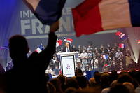  Eric Zemmour lors de son premier meeting de campagne à Villepinte, le 5 décembre.
