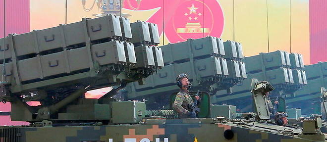 L'Armee populaire de liberation defile a Pekin le 1er octobre 2019, pour le 70e anniversaire de la fondation de la Republique populaire de Chine.