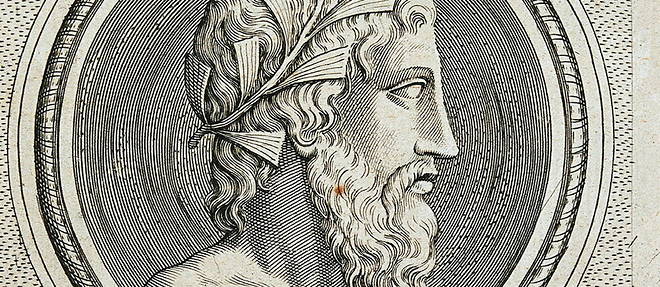 Portrait de Theocrite, poete bucolique grec. 