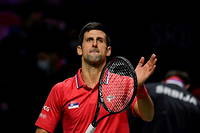 Le numéro un mondial Novak Djokovic va être fixé lundi concernant sa participation ou non à l'Open d'Australie. Face à la justice australienne, le Serbe espère être dispensé de vaccination, après avoir contracté le Covid-19 en décembre (image d'illustration).
