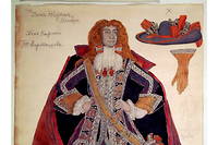 Dessin de costume pour la piece Dom Juan de Moliere (Jean Baptiste Poquelin, 1622-1673)
