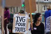 Une manifestation pro-IVG en septembre 2019 à Nantes. 
