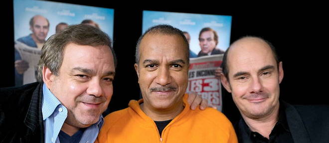 Didier Bourdon, Pascal Legitimus et Bernard Campan, le 4 fevrier 2014.  
