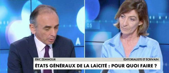 Éric Zemmour face à Céline Pina sur CNews.
